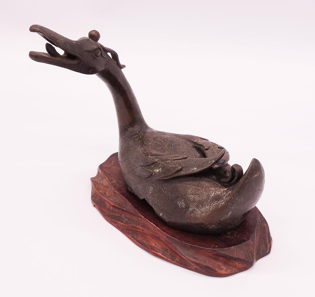 Asian Bronze Duck Figurine (1 of 5)