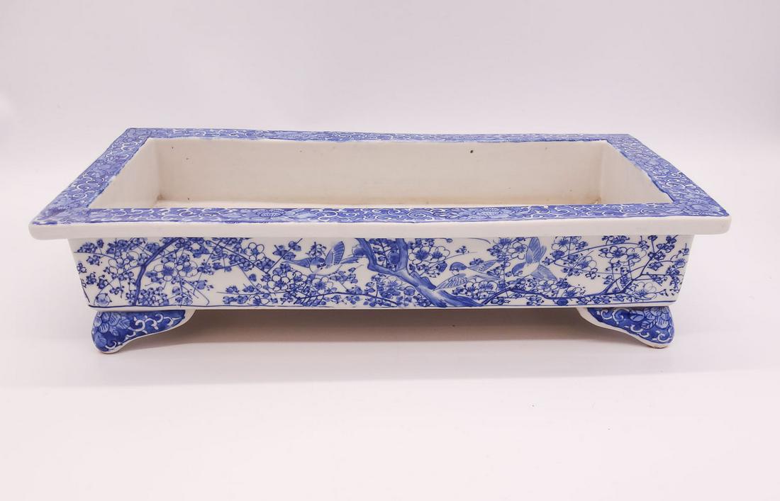 Large Asian Porcelain Rectangular Bulb Tray (1 of 6)