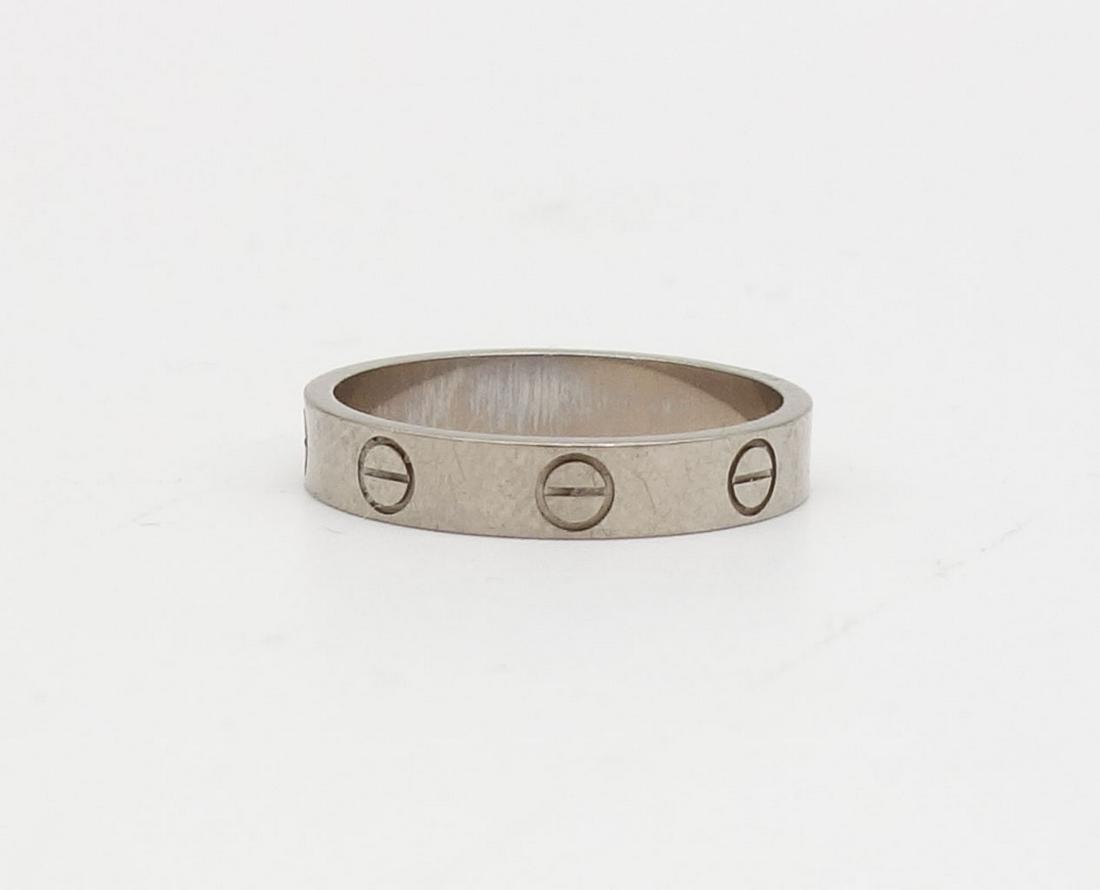 Vintage Cartier 18K White Gold LOVE Wedding Band Ring Size 6.75 (1 of 4)
