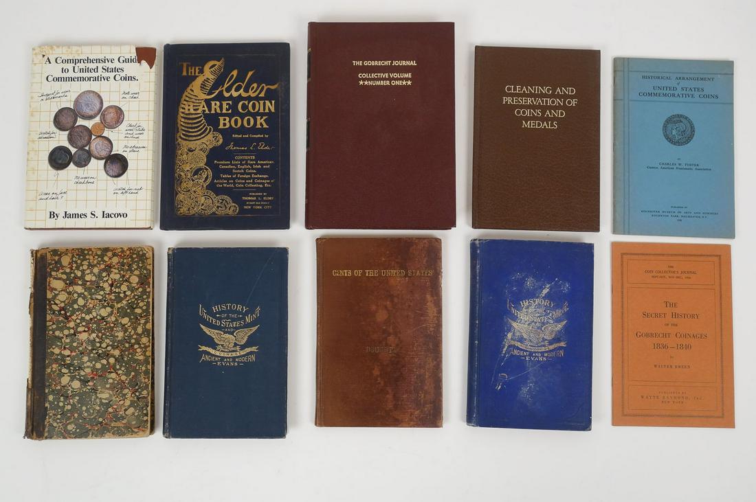 Group of 10 Antique and Vintage Numismatic Study Coin Books (1 of 13)