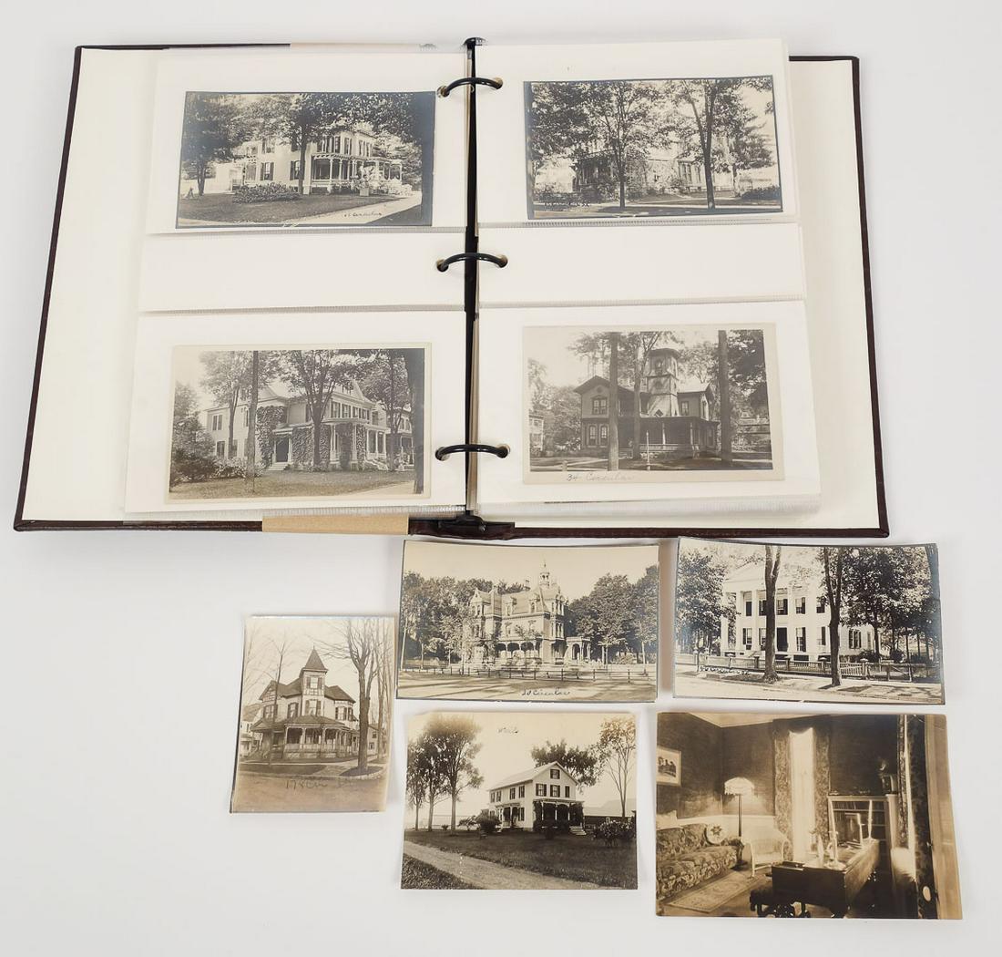 Large Collection of c1900-1910 Real Photo Postcards RPPC Saratoga Springs NY Residences, Mansions (1 of 9)