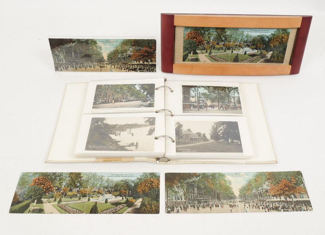 Antique Lot Saratoga Springs, NY Postcards incl Hotels, Houses, Interiors, Panoramics, Album (1 of 9)