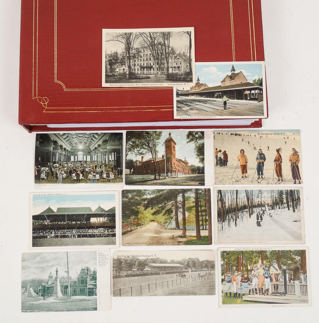 Large Album of Saratoga Springs NY Early Postcards incl RPPC (1 of 9)