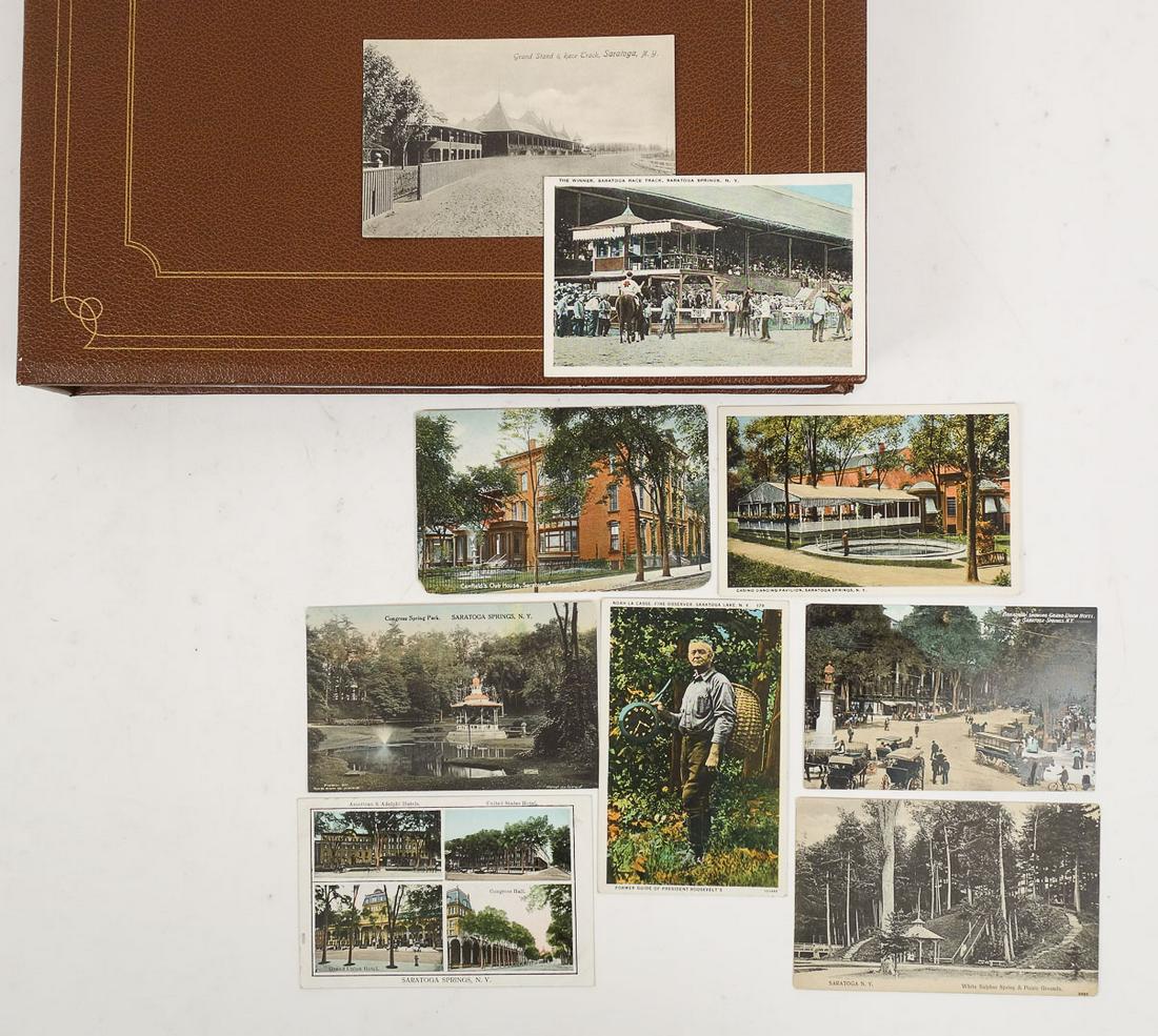 Large album of Saratoga Springs Early Postcards incl RPPC (1 of 8)