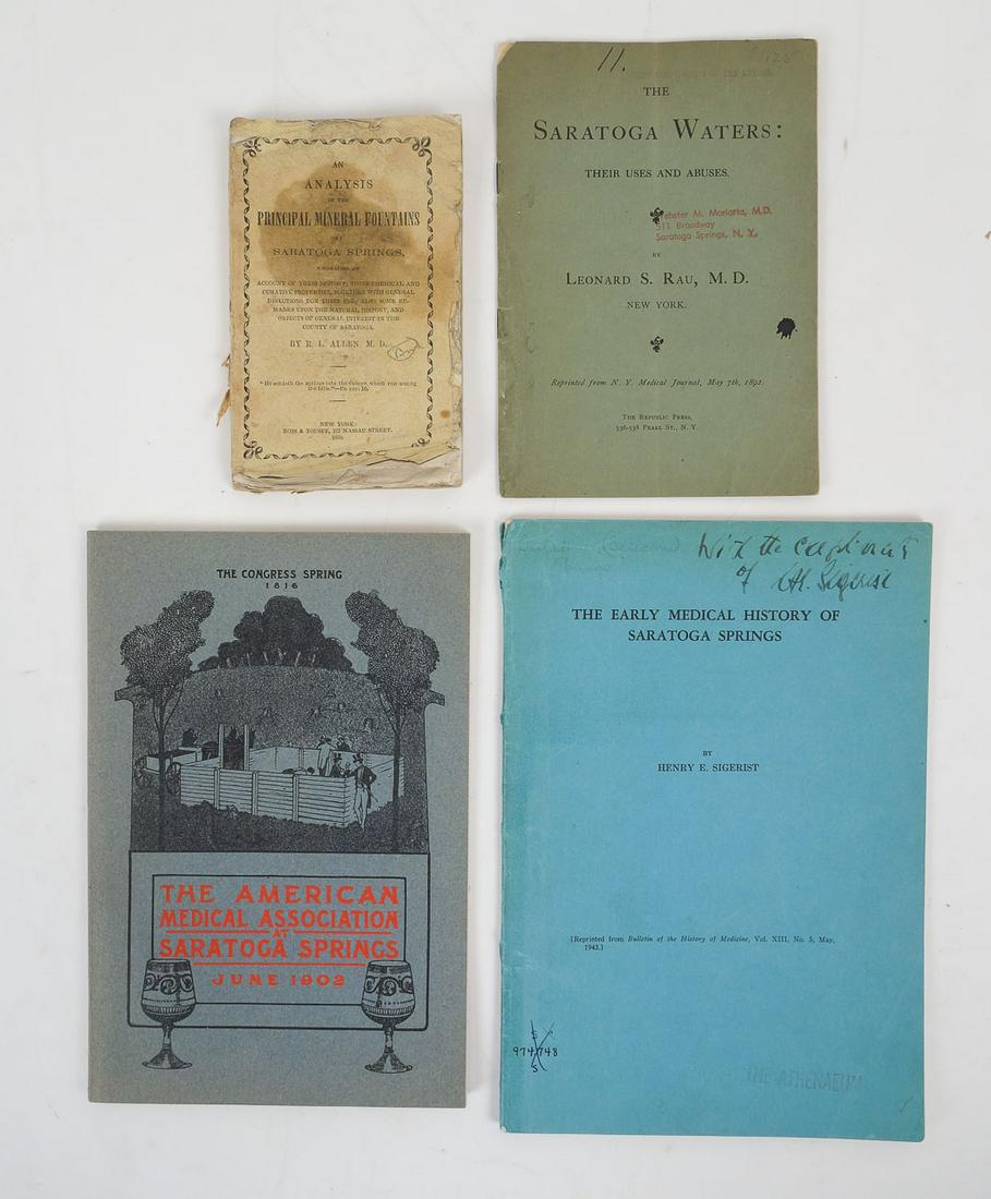 Antique Lot 4 Saratoga Springs, New York Analysis and Medicinal Uses of Natural Springs Booklets (1 of 9)