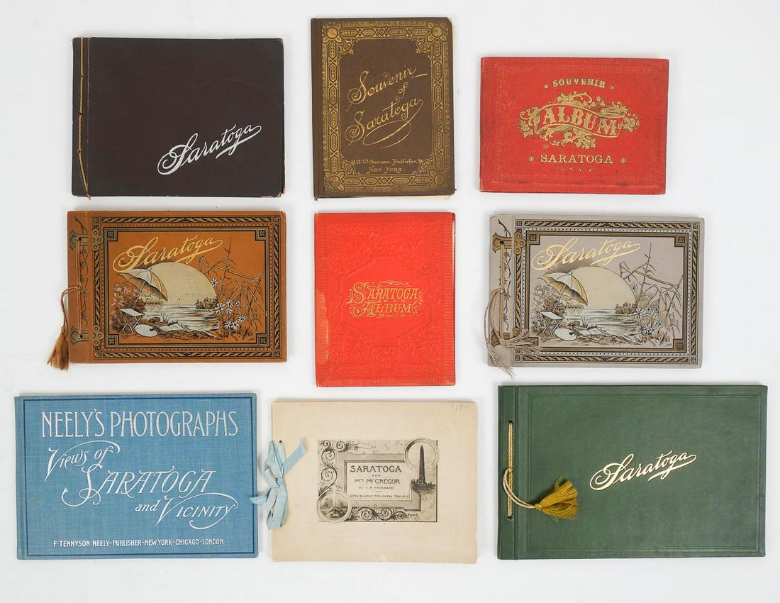 Lot 9 Antique 19c Historic Saratoga Springs, New York Photo Souvenir Albums incl Grant's Cottage (1 of 12)