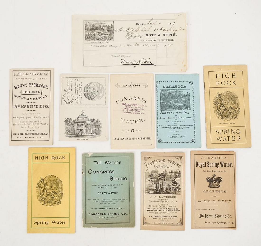 Antique Lot Saratoga Springs NY Spring Water Souvenir Pamphlets incl Congress, Empire, Excelsior (1 of 10)