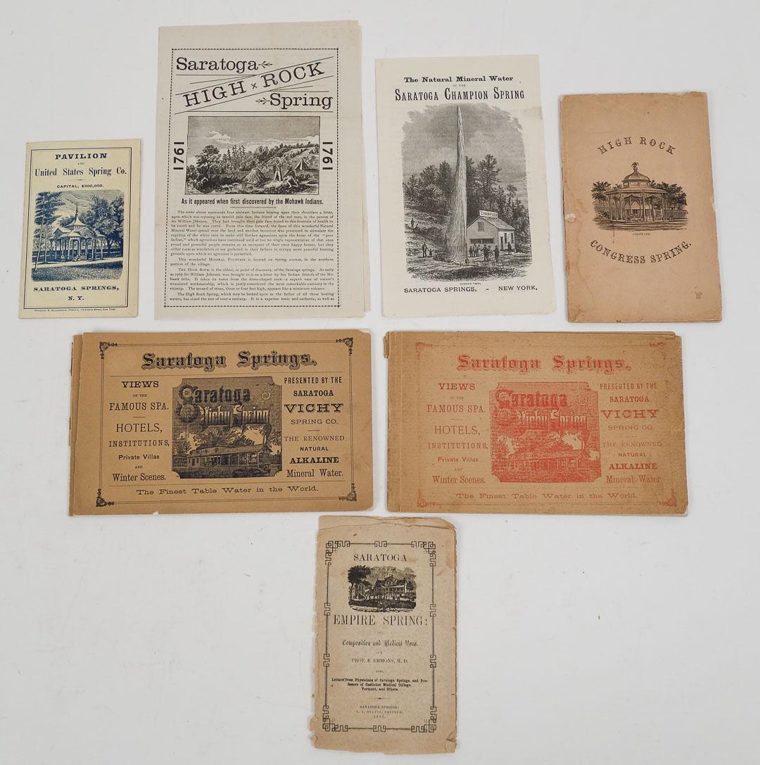 Antique 19c Lot 7 Saratoga Springs, New York Booklets Pamphlets Natural Mineral Water Springs (1 of 11)