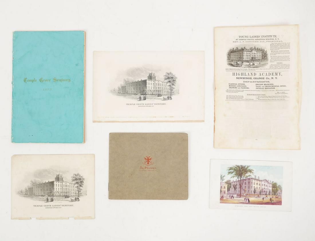 Antique Lot Saratoga Springs NY Temple Grove Ladies Seminary Skidmore
