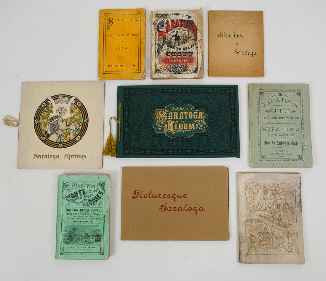Antique Lot 9 Guides and Scenic View Souvenir Books of Saratoga Springs, New York (1 of 20)