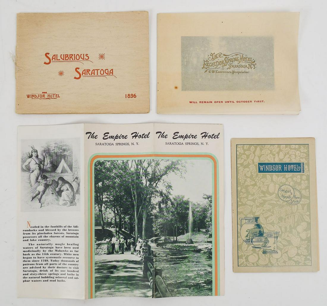 Antique Lot Saratoga Springs, New York Noted Hotels, Empire, Windsor, Excelsior (1 of 8)