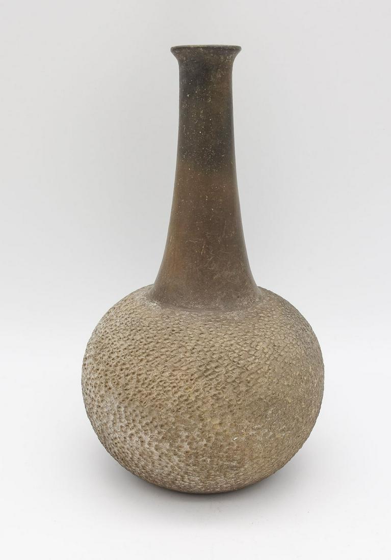 Pre-Columbian Chavin Late Cupinisque Grayware Stippled Pottery Vessel C. 500-300 B.C. (1 of 7)
