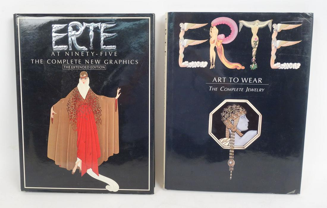 Lot of 2 Erte Books incl Erte at 95 and Erte Art to Wear w Autographs (1 of 20)