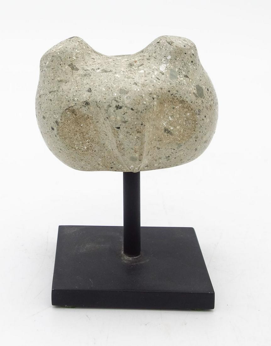 Pre-Columbian Costa Rican Carved Stone Serpentine Owl Bird Ceremonial Mace Head 700-1000 A.D. (1 of 8)