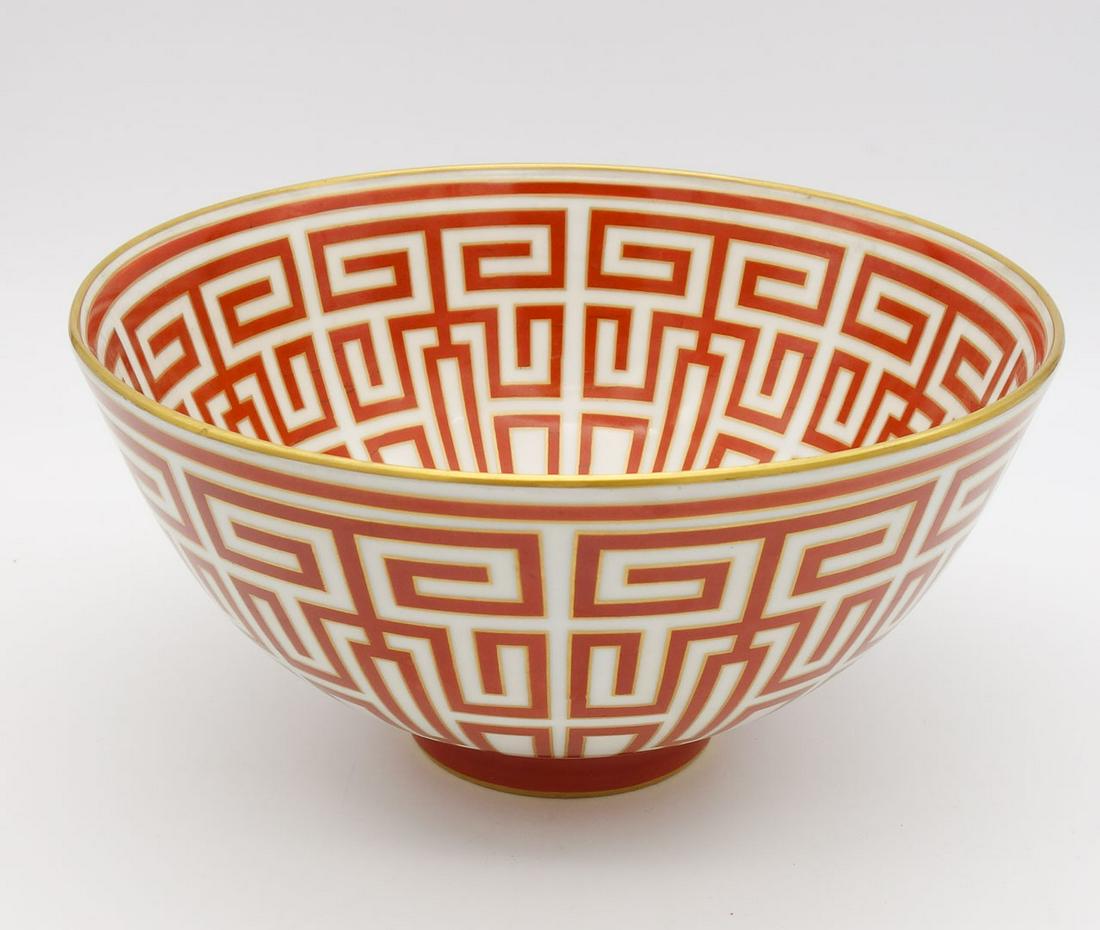 Italian Ginori 1735 Gio Ponti Red Labirinto Porcelain Bowl (1 of 11)
