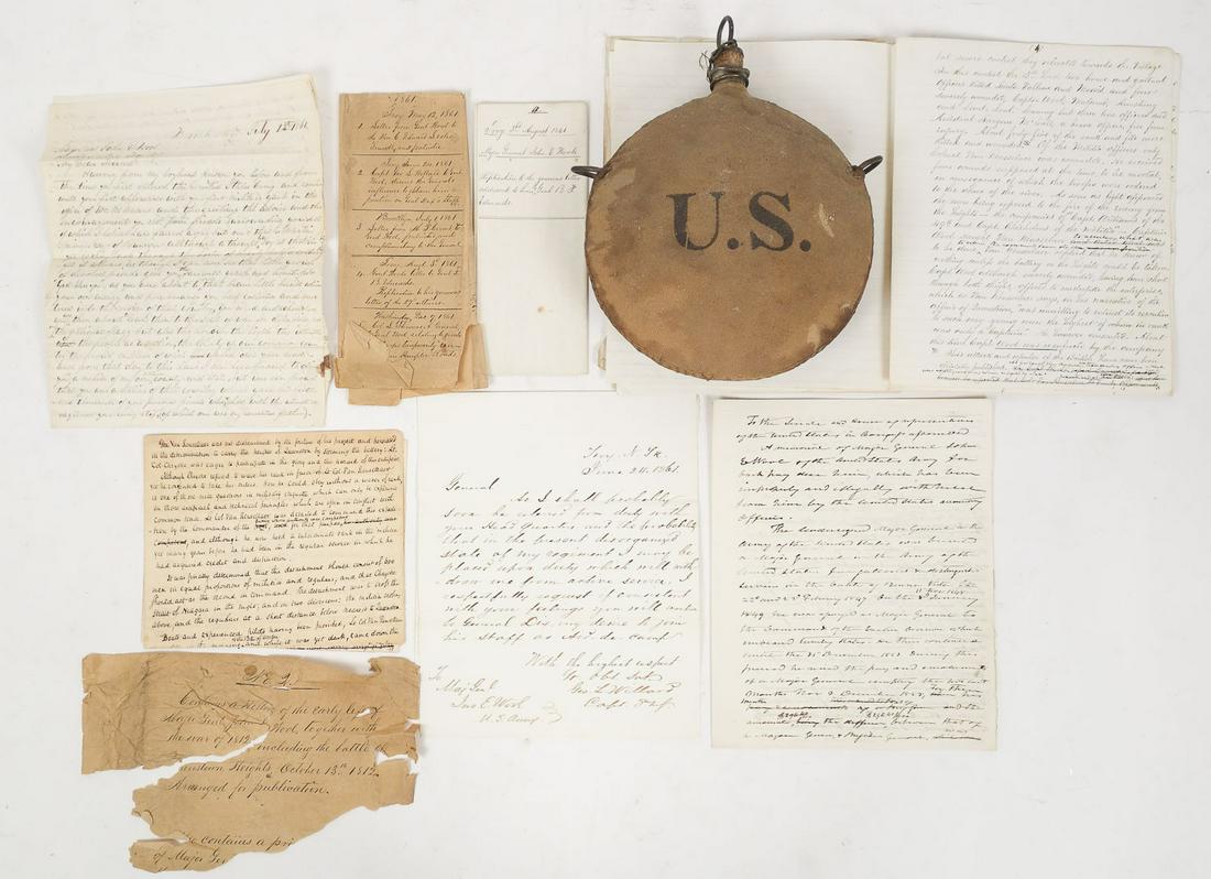 Historic Civil War Archive Memoir and Canteen of Major General John Ellis Wool (1 of 19)