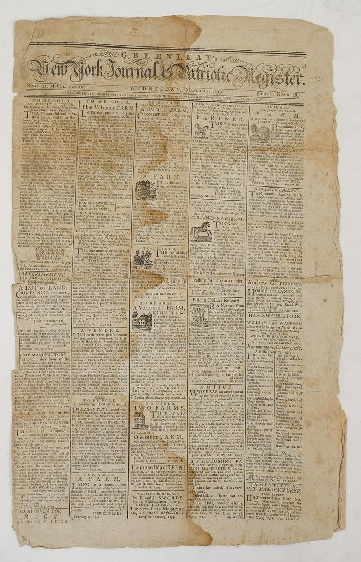 1776, June 27th New York Journal Newspaper Second Continental Congress Tory Act and More (1 of 20)