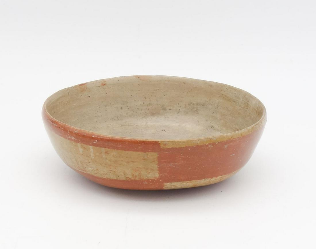 Pre-Columbian Michoacan Red and Cream Painted Pottery Bowl C. 400 A.D. (1 of 9)
