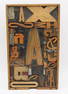 Mid Century Nathan L. Fial Printers Mixed Media Letterpress Block Wall Sculpture Collage