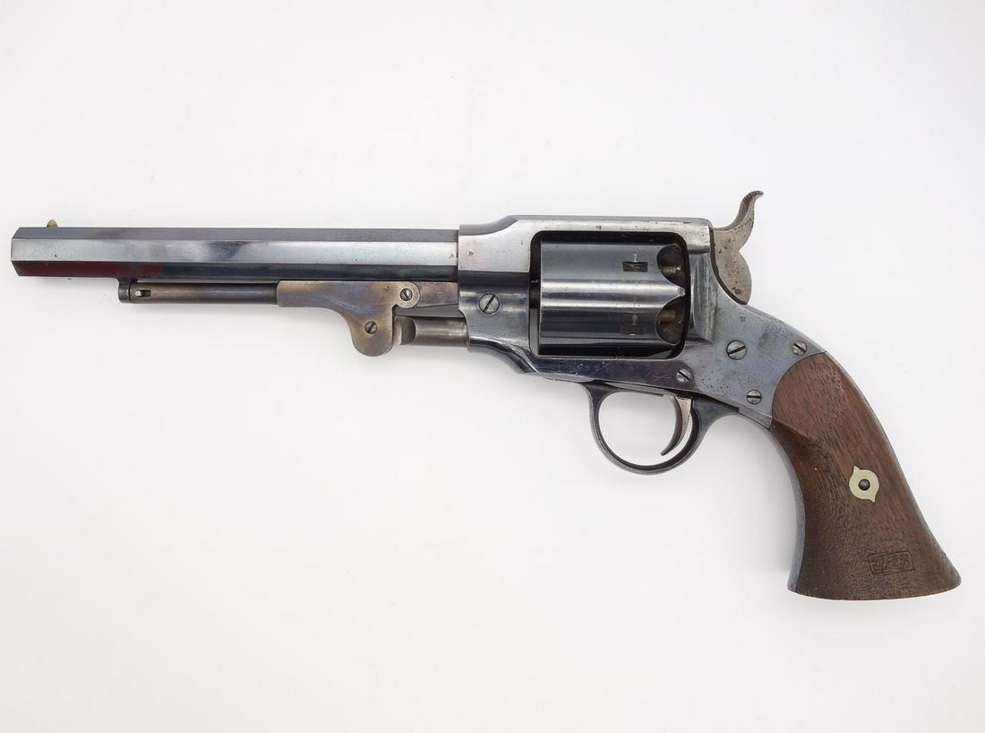 1864 Rogers & Spencer .44 Black Powder Revolver Orig Bluing w Leather Holster: This is an antique original Rogers & Spencer .44 black powder revolver manufactured as part of a 1864 Ordnance Department contract for 5,000 revolvers. Original bluing. Unfortunately for Rogers & Spen