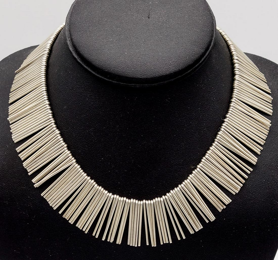 Vintage Denmark Anton Michelsen MCM Sterling Silver Fringe Necklace (1 of 4)