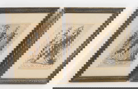 Antique Lot of 2 Old Master Robert Boissard after Jean Jacques Boissard Mascarades Folio 1597: This is a lot of two Old Master prints by Robert Boissard (French, b.1570) after Jean Jacques Boissard (French, 1533-1598) from the Mascarades Folio first published in 1597. Each frame is 13 1/2 x
