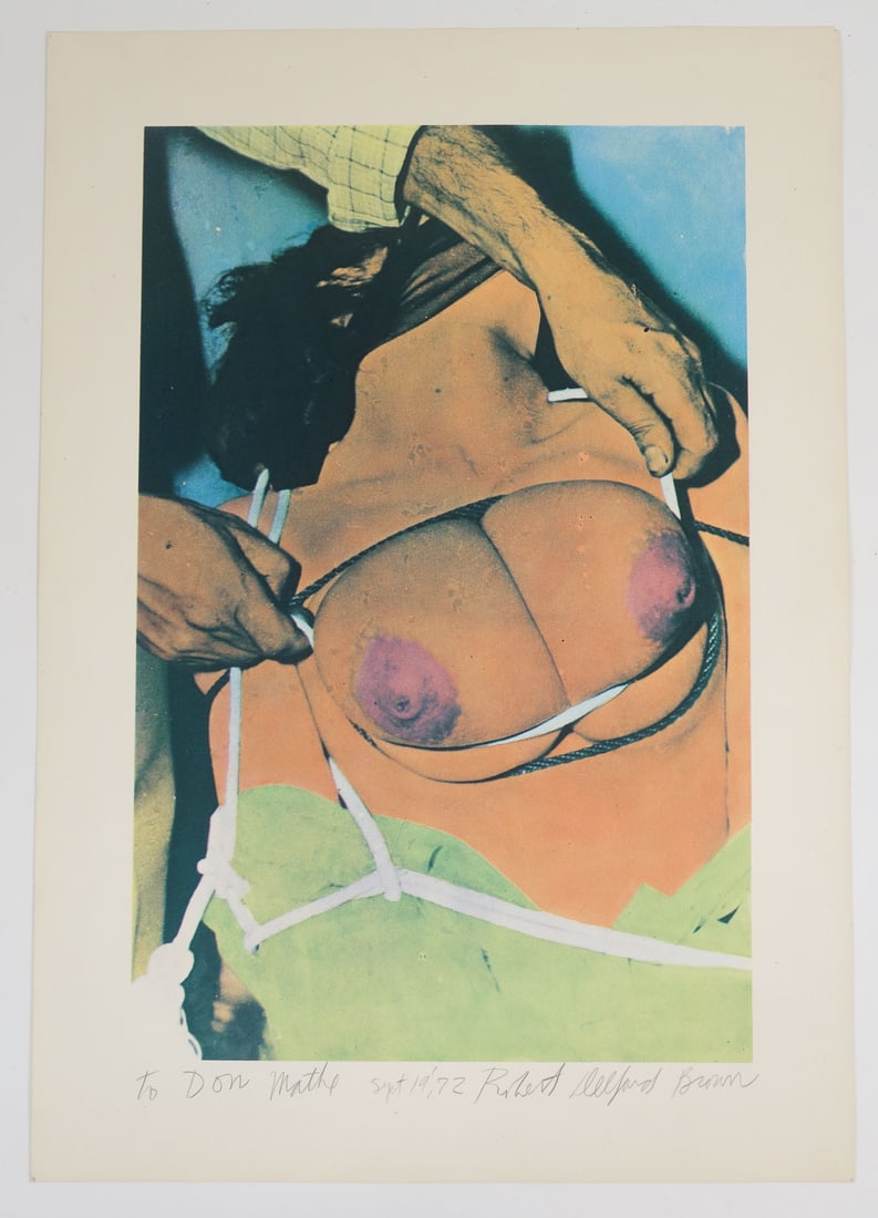 Signed Inscribed Robert Delford Brown Bondage Print 1972 (1 of 2)