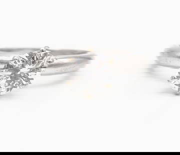 Vintage Platinum EGL Certified Round Brilliant Cut 1.02ct Diamond Solitaire Ring: This is a platinum solitaire setting featuring a round brilliant cut 1.02ct diamond. The diamond is accompanied with a diamond certificate issued by the European Gemological Laboratory (EGL). Clarity: