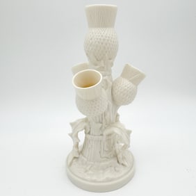 Belleek, 1st Black Mark Thistle Vase