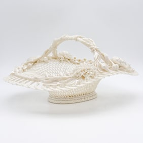 Belleek, Four Strand Henshall's Twig Basket