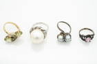 Group of 4 Sterling Silver Rings