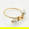 Vintage 18k Gold FC Pearl Sweetheart Ladies Ring
