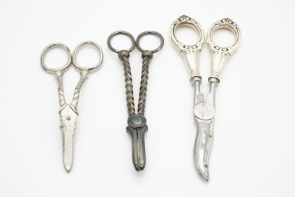 Lot of 3 Silver SP Grape Snips