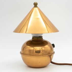 1930s Vintage Conical Copper "Glow Lamp" by Ruth and William Gerth for Chase