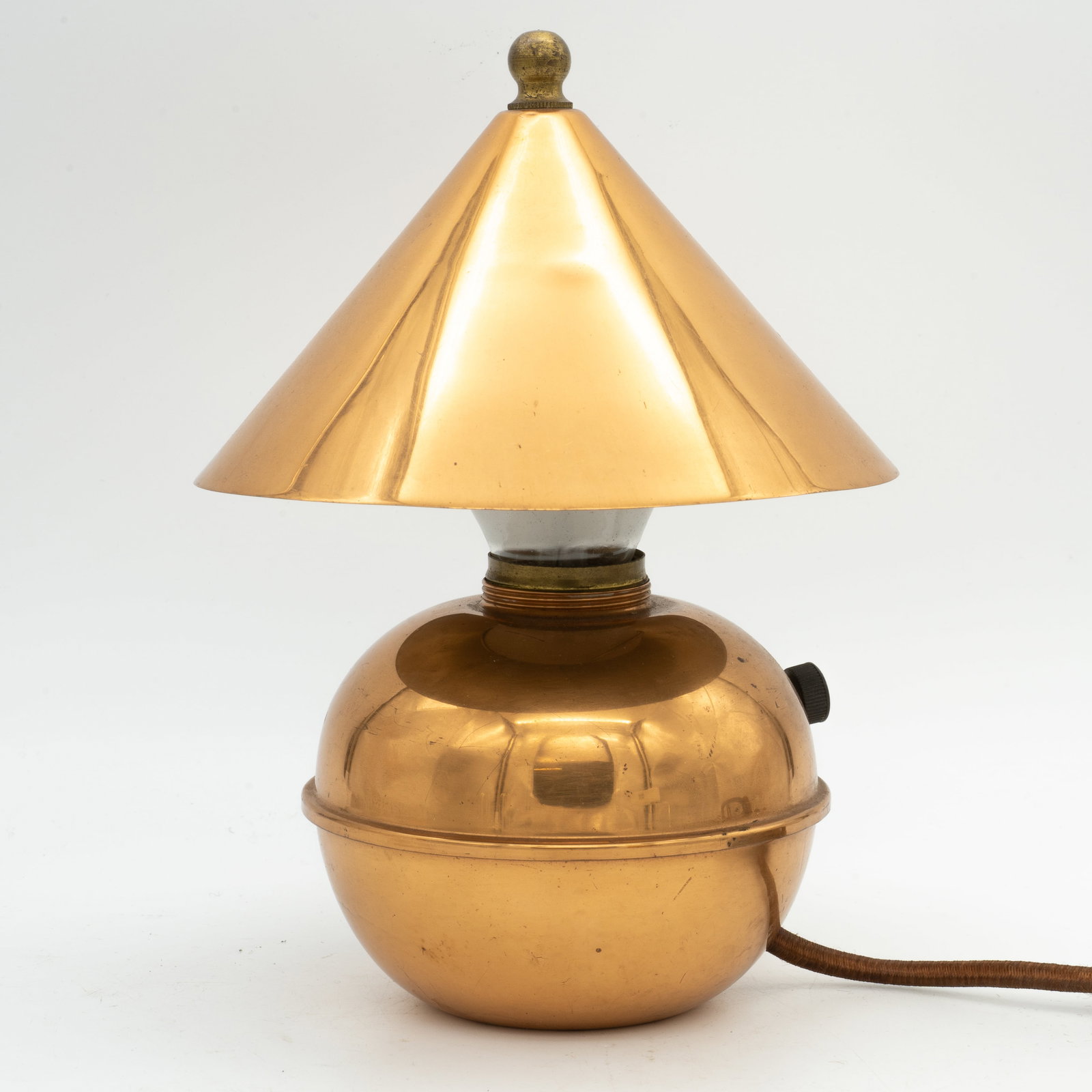 1930s Vintage Conical Copper "Glow Lamp" by Ruth and William Gerth for Chase (1 of 7)