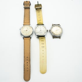 Lot of 3 Vintage Men's Wristwatches, Regent, Elgin, Wadsworth