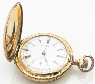 Antique Gold GF Edgemere 4 Size Pocket Watch