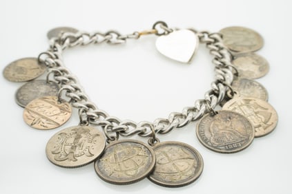 Antique Victorian Eleven Love Token Bracelet