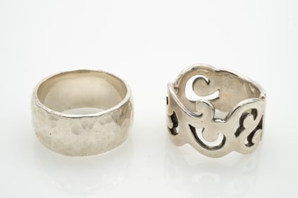 Lot of 2 Vintage Ippolita Sterling Silver Rings