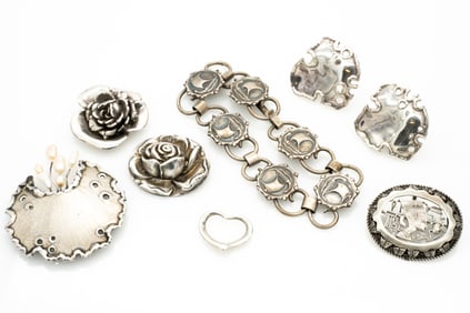 Lot of Vintage 925 835 Silver Jewelry incl Tiffany and Co. Elsa Peretti