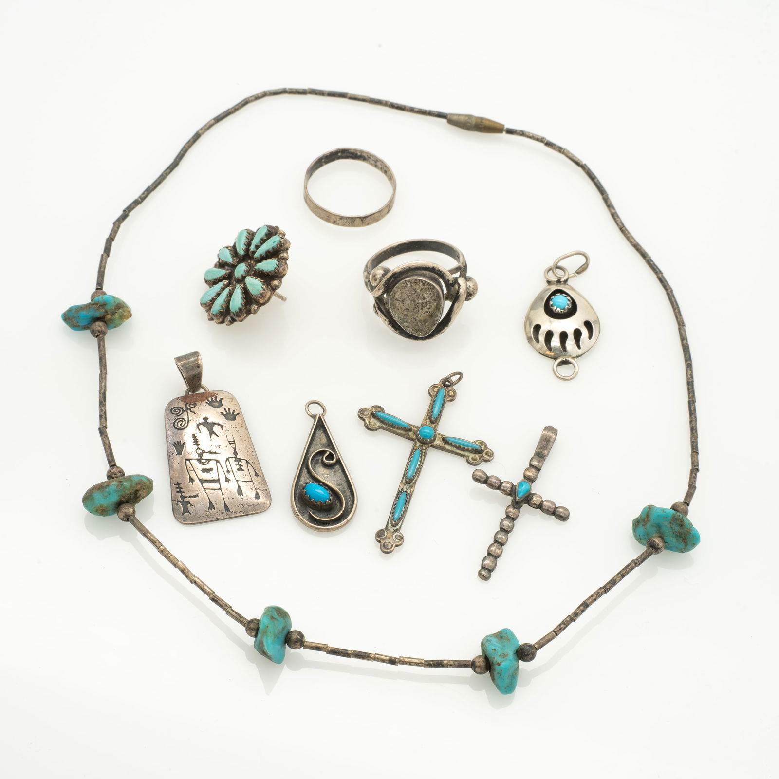Sterling Silver Native American Jewelry Grouping (1 of 2)