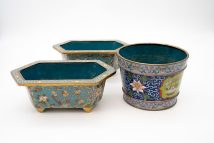 Cloisonne Planter & Jardinière