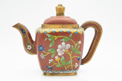 Signed Antique Cloisonne Teapot