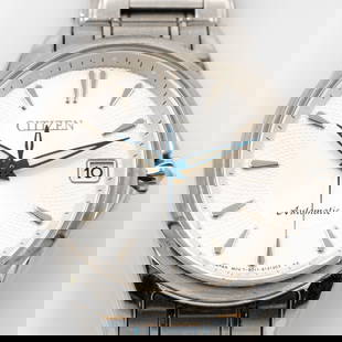 Citizen Grand Classic PA0000-51A Automatic Watch: Lot 18 Citizen Grand Classic PA0000-51A Automatic Watch Description: Date display, scratch-resistant sapphire crystal, and an exhibition case back. Dimensions: Case: 33.43 mm Lug to Lug: 39.66 mm