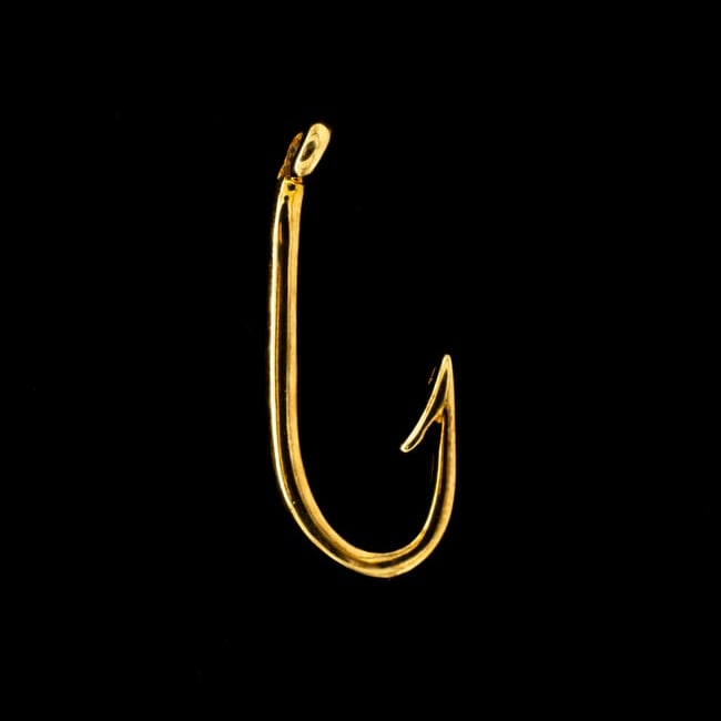 Vintage Tiffany and Co 18k Gold Fishing Hook Tie Tack 1.3 g (1 of 13)