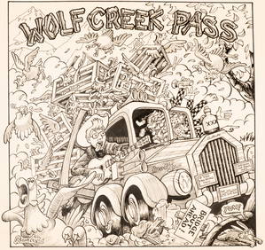 Peter Bramley, Original Signed CW McCall Wolf Creek Pass Comic Illustration Art Pen and Ink (1 of 8)