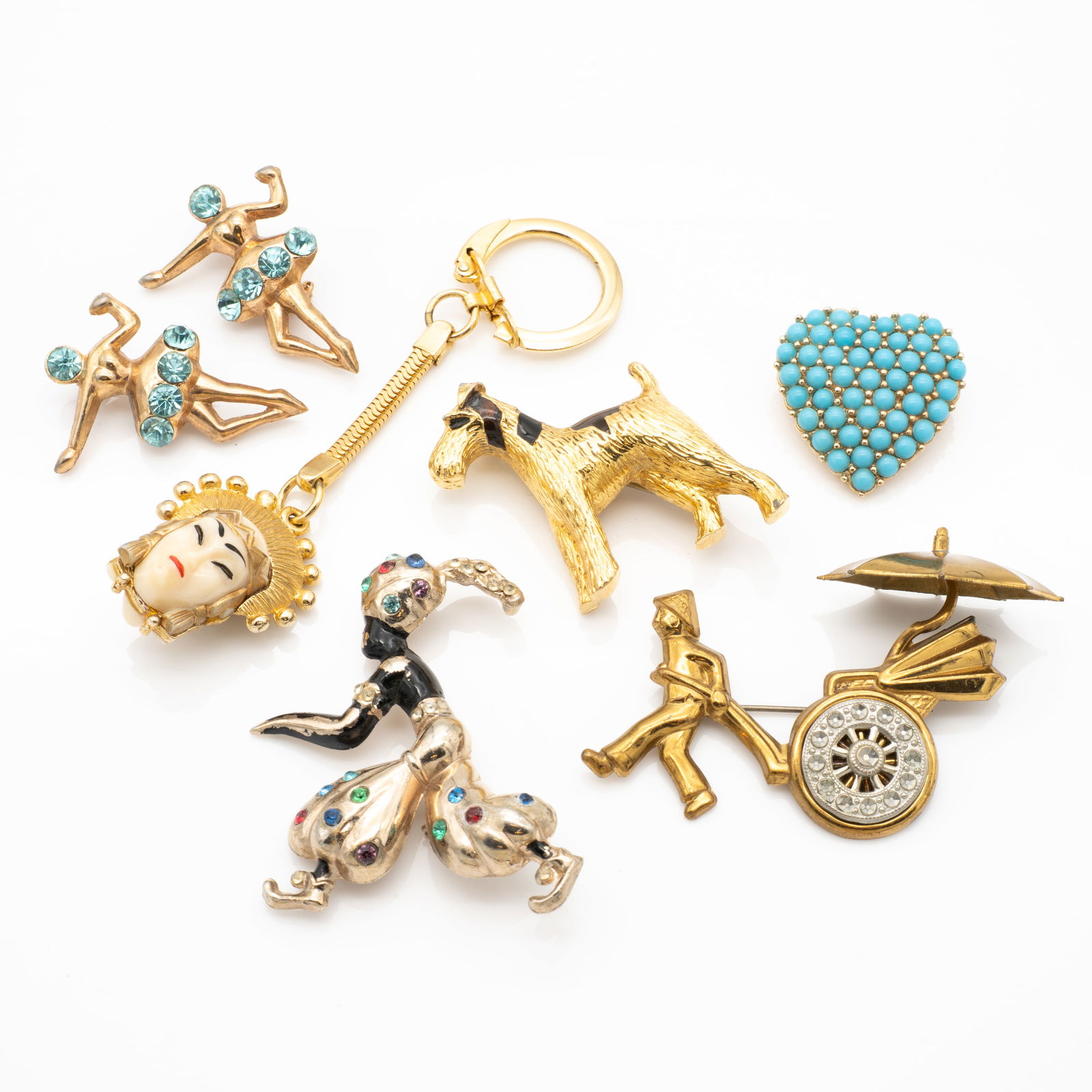 Lot of Vintage Mid-Century Jewelry, CINER, Trifari, Etc (1 of 9)