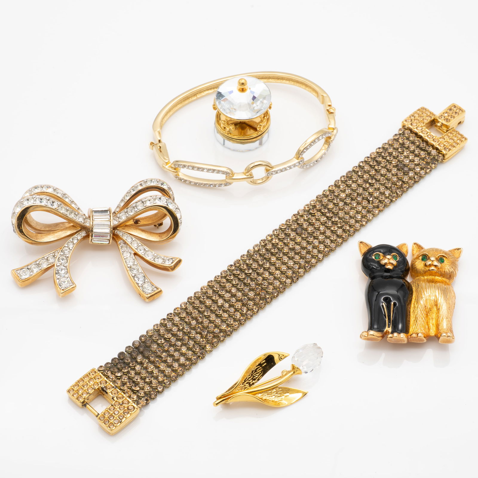 Vintage Lot Swarovski Bracelets and Brooches Incl Mini Carousel and DSCo (1 of 11)