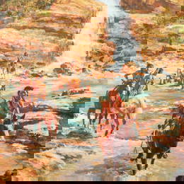 Howard Terpning, Vanishing Pony Tracks, 2006, 47/300