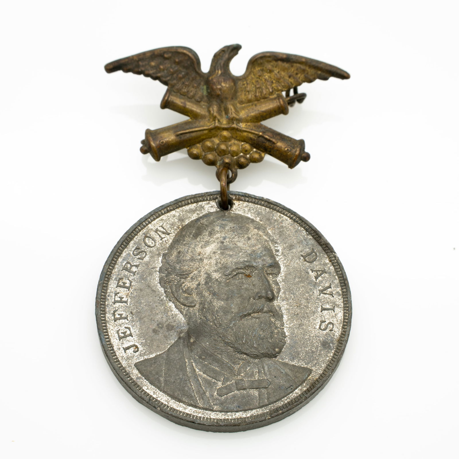 Antique Georgia State Fair Jefferson Davis Confederacy Souvenir Medal (1 of 3)